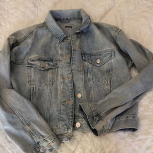Vintage style oversized jean jacket topshop